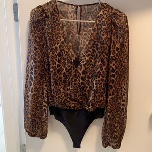 Cami NYC The Paula Leopard Print Bodysuit